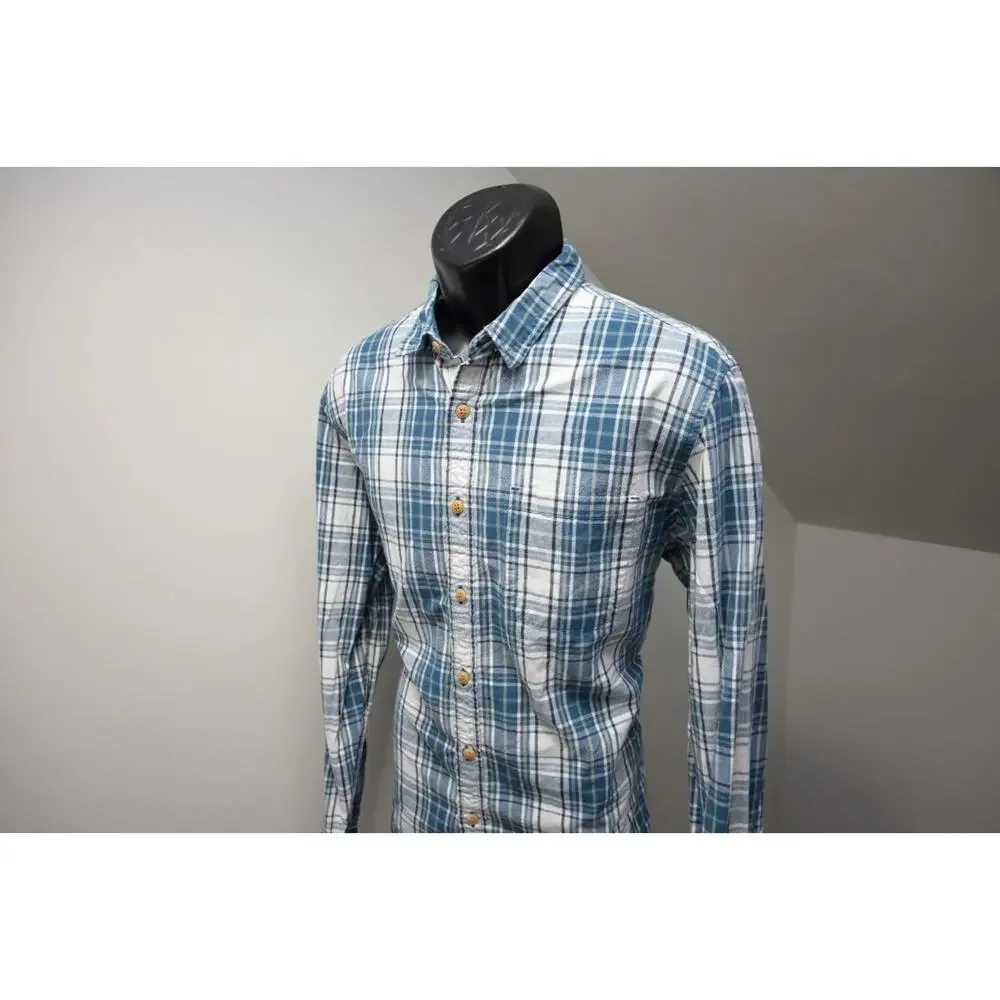 J Crew Casual Plaid Dress Shirt Button Up Front Pocket Long Sleeve Mens Sz Large